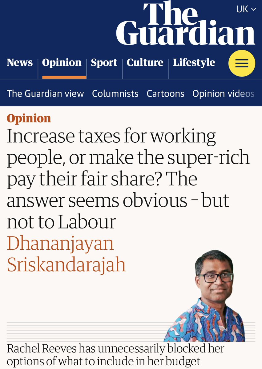 Ordinary people don’t need a rise in income tax.

Wages are flat, food prices are soaring - and the wealthy still get away with murder.

It’s time for those with the broadest shoulders to bear more of the burden.

#WealthTax #TaxTheRich
