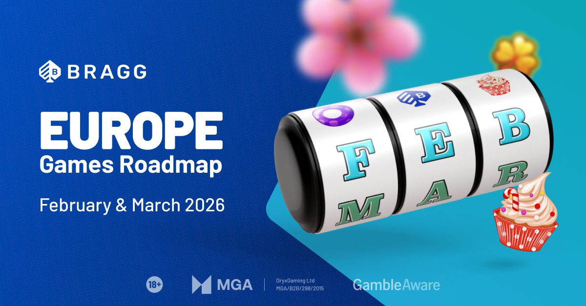 Bragg_Gaming's tweet photo. Check out amazing new releases from our February &amp; March 2026 EU Games Roadmap: https://t.co/82ZF8GSEVq $BRAG

#BraggGaming #IndigoMagic #AtomicSlotLab #GAMOMAT #Bluberi #KingShowGames #Boomerang #FourLeafGaming #iGaming #ResponsibleGaming https://t.co/yRinTWGtmj