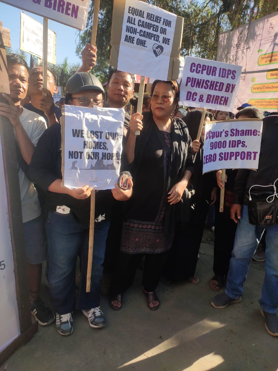 Chengchengpi's tweet photo. Manipur : Two years without justice ! How much longer? - cry of Kuki IDPs today. Thousands remain displaced, deprived &amp; forgotten. The silence of the government is deafening. 2 years on&amp; thousands of Kuki IDPs still live in makeshift shelters. Promises were made, none fulfilled. https://t.co/IkE1XNUC37