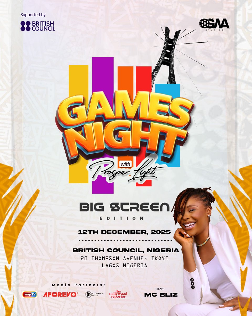 ogwastudios's tweet photo. ๐ฎ Games Night with Prosper Light โ Big Screen Edition ๐
Get ready for an evening where films meet fun! Catch exciting movie screenings, big-screen games, and interactive experiences, all hosted by the amazing MC Bliz.
#GamesNightWithProsperLight #BigScreenEdition #OGWAStudios https://t.co/ngEJdSaY9m