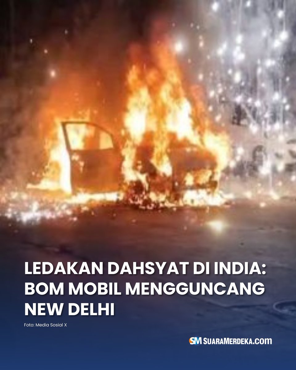 suaramerdeka's tweet photo. Suasana malam di kawasan bersejarah Old Delhi mendadak berubah mencekam setelah sebuah ledakan dahsyat mengguncang area padat penduduk di dekat Stasiun Metro Red Fort, Senin (10/11) malam waktu setempat.

#suaramerdeka #india #newdelhi #bom #ledakan #teroris https://t.co/axJCV6y4eo