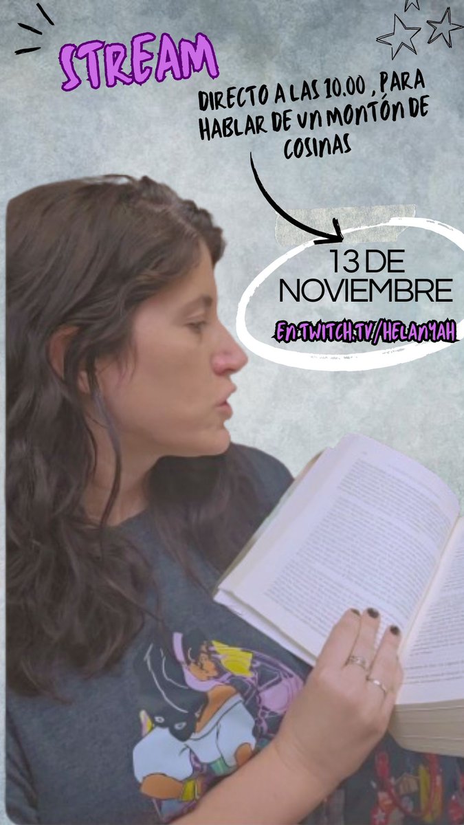 ¡El 13 de Noviembre DIRECTO!
Preparen el café/té/chocolate y los churrinos que a las 10 abrimos Stream 😊