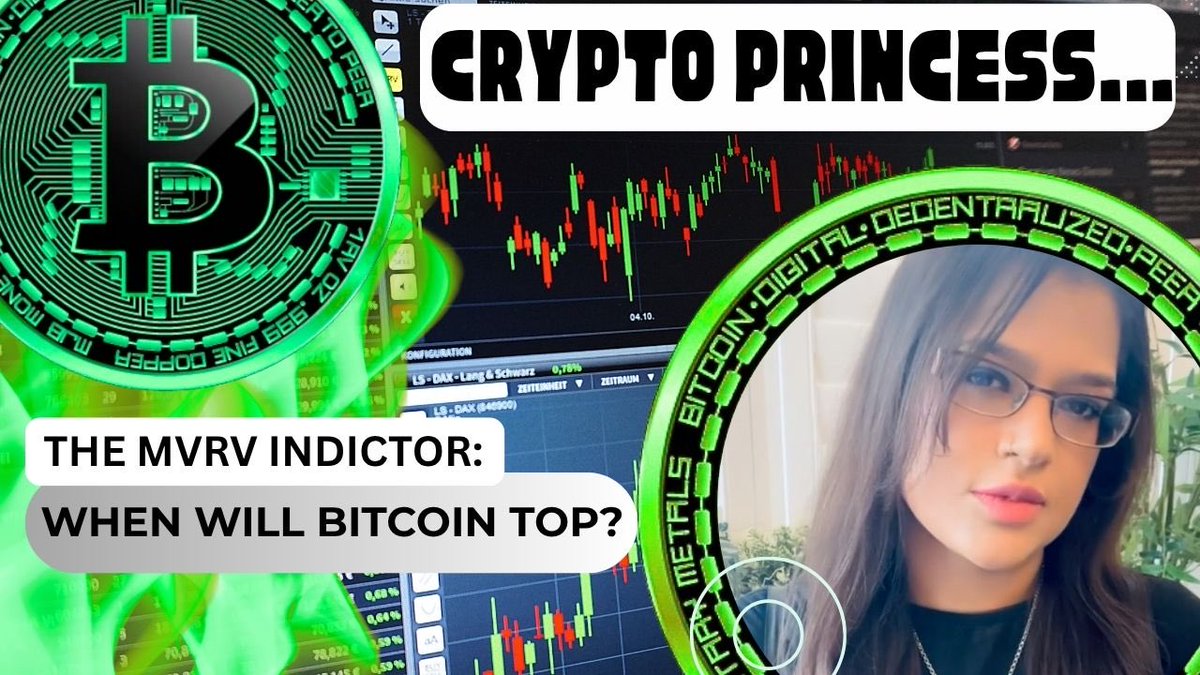 C_PrincessYT's tweet image. LIVE STREAMING TODAY!

3:30 PM GMT
10:30 AM ET
7:30 AM PT
4:30 PM CET

We’ll be diving into Bitcoin and the MVRV indicator — one of the most accurate tools to predict market tops &amp;amp; bottoms!

Link: youtube.com/live/g7i5SVb5P…

#Bitcoin #BTC #Crypto #LiveStream #MVRV