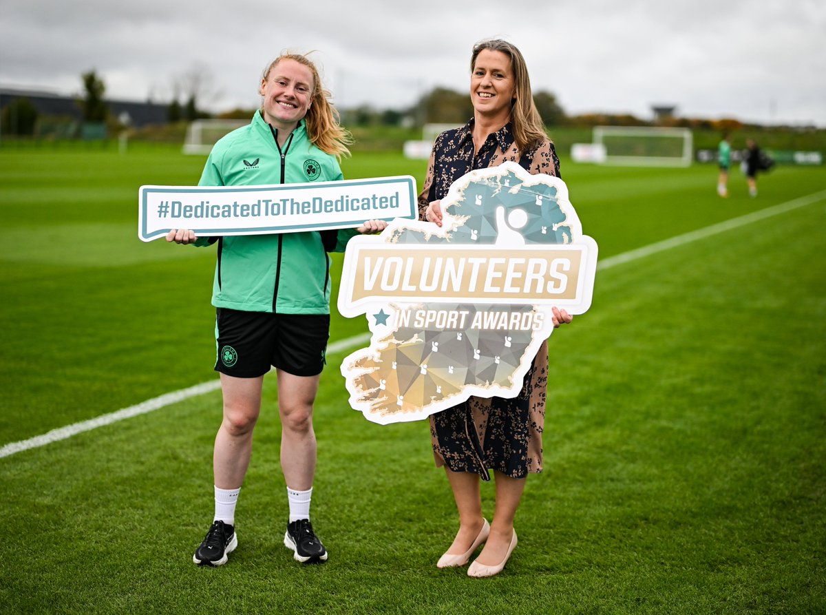 💥Nominations for the 2025 Volunteers in Sport Awards are now LIVE! 
⚽Kicking off the launch was Ireland Women’s International Footballer, Amber Barrett. 

volunteersinsport.ie
#DedicatedtotheDedicated
