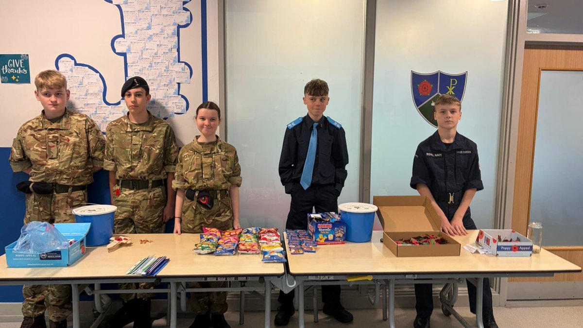 Honouring those who served. Our pupils proudly wore their cadet uniforms today, showing respect for the Poppy Appeal and remembering the sacrifices made. #RemembranceDay #PoppyAppeal #Respect