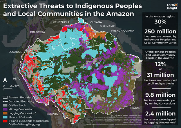 ipsnews's tweet image. A new report released by @globalalliancet &amp;amp; @Earth_Insight  exposes the staggering scale of industrial threats facing the 36 million Indigenous Peoples and local communities who steward more than 958 million hectares of vital tropical forests ipsnews.net/2025/11/the-wo…