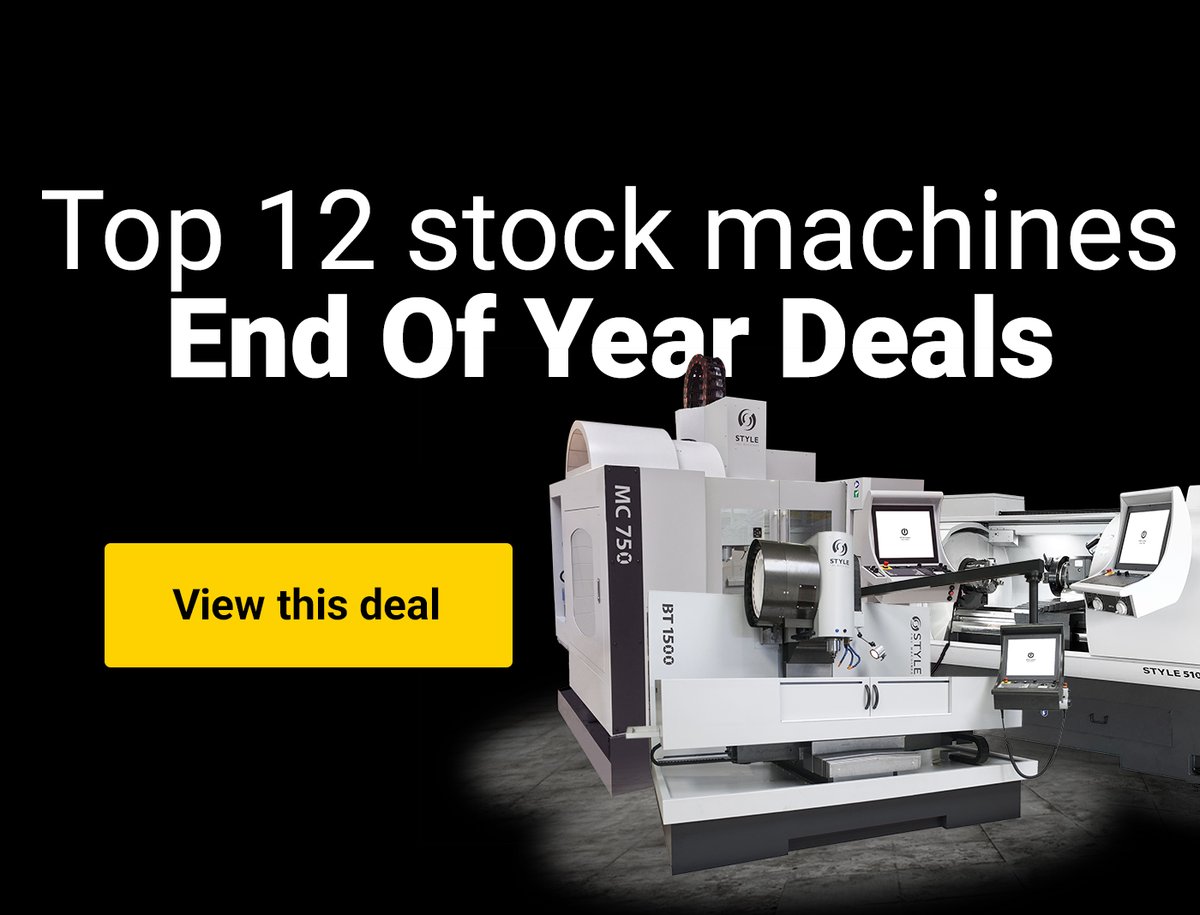 STYLECNCMachine's tweet image. 👉 Want to expand your CNC department and take advantage before the end of 2025? This is your chance! 

🔥 𝐓𝐨𝐩 12 𝐬𝐭𝐨𝐜𝐤 𝐦𝐚𝐜𝐡𝐢𝐧𝐞𝐬 - 𝐄𝐧𝐝 𝐨𝐟 𝐲𝐞𝐚𝐫 𝐝𝐞𝐚𝐥𝐬 🔥

See if your favorite machine is on the list: stylecncmachines.com/top-12-machine…