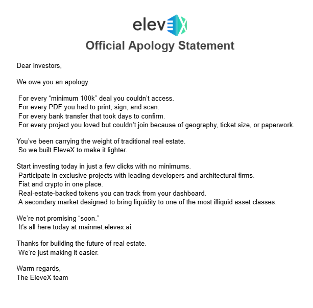 elevexai's tweet photo. we're sorry. https://t.co/tjnsCmLl9u