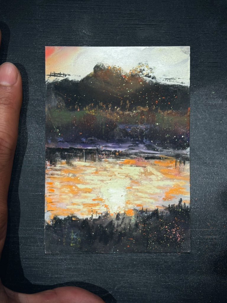 パステル画　あけぼの パステル画 あけぼの Nov. 21, 2025 9 cm x 9 cm (app. 4