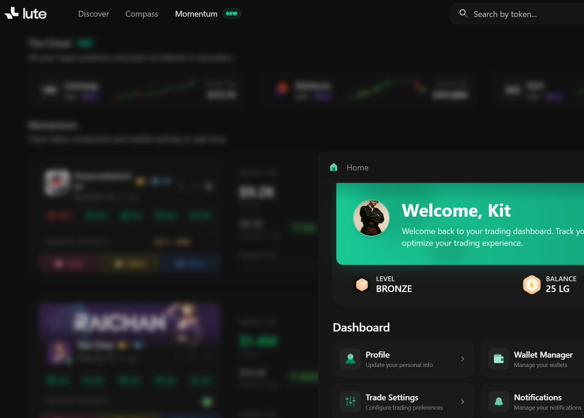 Kitnikit's tweet image. Keep exploring @lute and its social trading mechanics
Core idea is simple: trade with your friends, share calls, send tokens, and earn together instead of trading solo
You can monetize not only your own moves but also your network’s activity. for active traders and creators
Don&apos;t…
