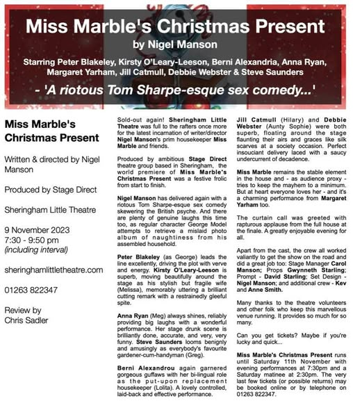 StageDirect's tweet image. From two years ago! What a great review! And the script is now available to buy on Amazon books.