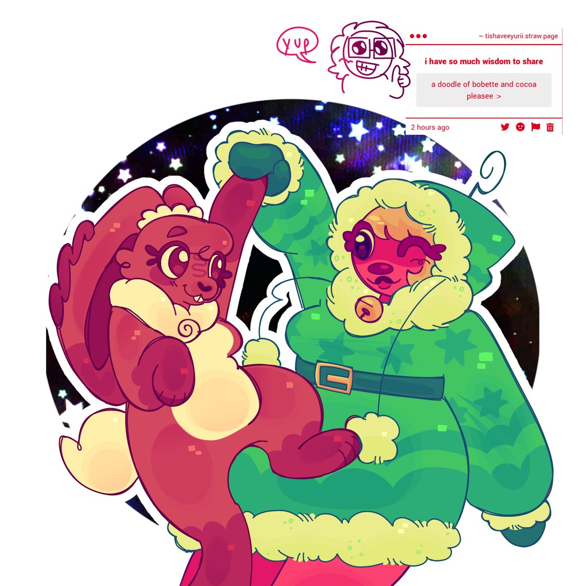 tishayurii's tweet image. that’s enough highlights lil bro 🙏 #dandysworld #bobette #cocoa