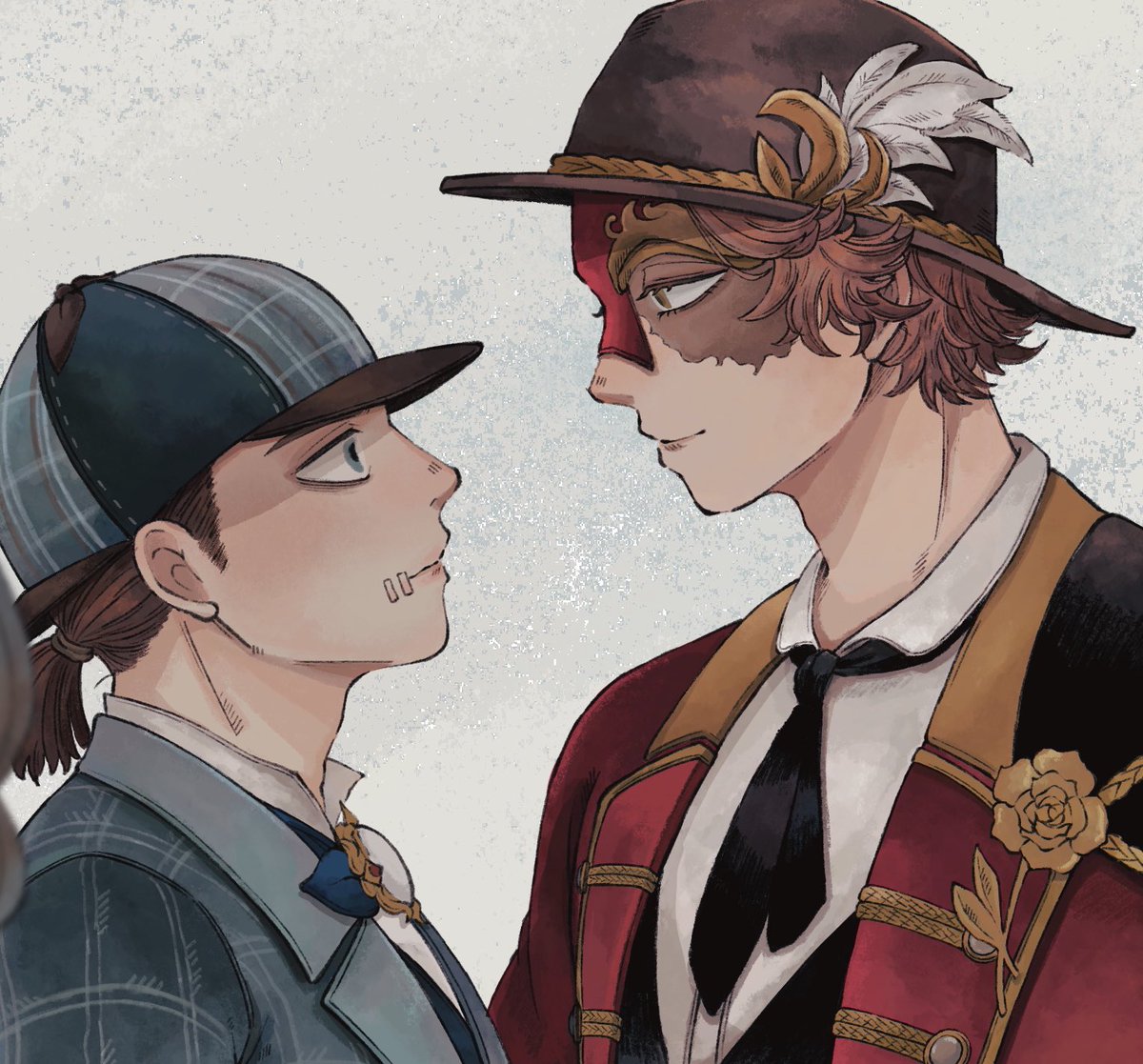 イラスト本用に描いたロナ推(探傭🧲🤕)