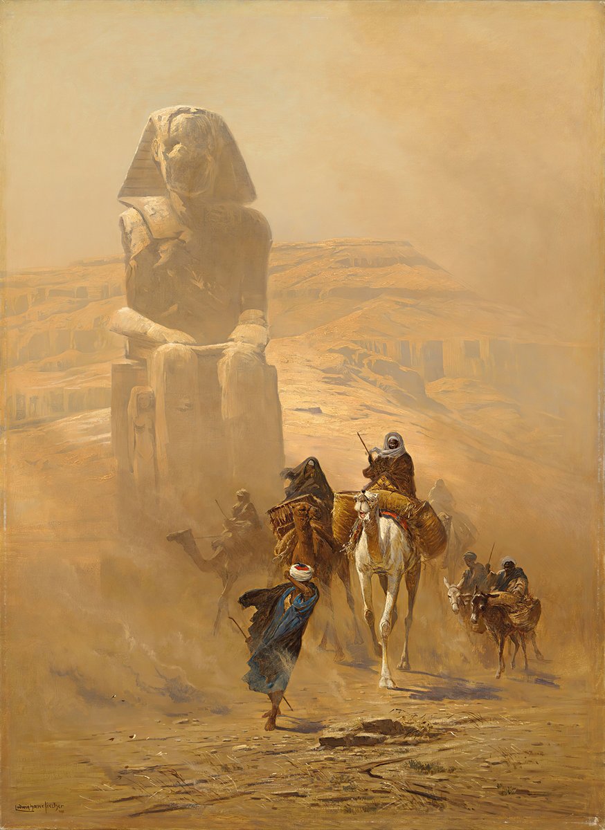 ServingArt's tweet photo. The Khamsin, (1891) — by Ludwig Hans Fischer. https://t.co/Xg1yMYWsDJ