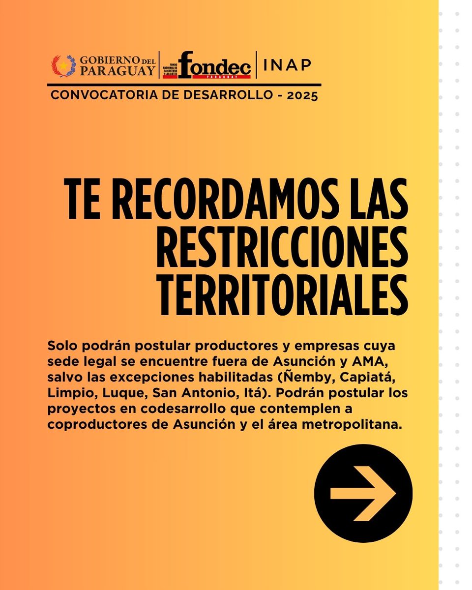 📣 ¡Atención realizadores y productores!

Ya se encuentra en su etapa final el periodo de postulaciones para la Convocatoria de Desarrollo FONDEC – INAP 2025 🎬