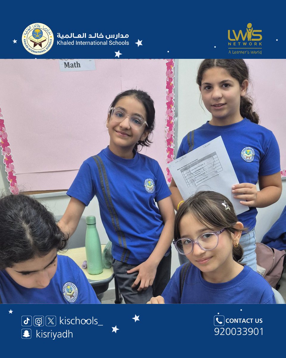 📐🎲 Learning integers? Grade 6 says: make it a game! What about you? 💡🔥
📐🎲 تعلّم الأعداد الصحيحة؟ الصف السادس يقول: اجعلها لعبة! وأنت ، ماذا عنك؟ 💡🔥
#KhaledInternationalSchools #WeAreKIS #KISRiyadh #LWISNetwork #WeAreLWIS
#مدارس_خالد_العالمية #Grade5 #صف_خامس #رياضيات