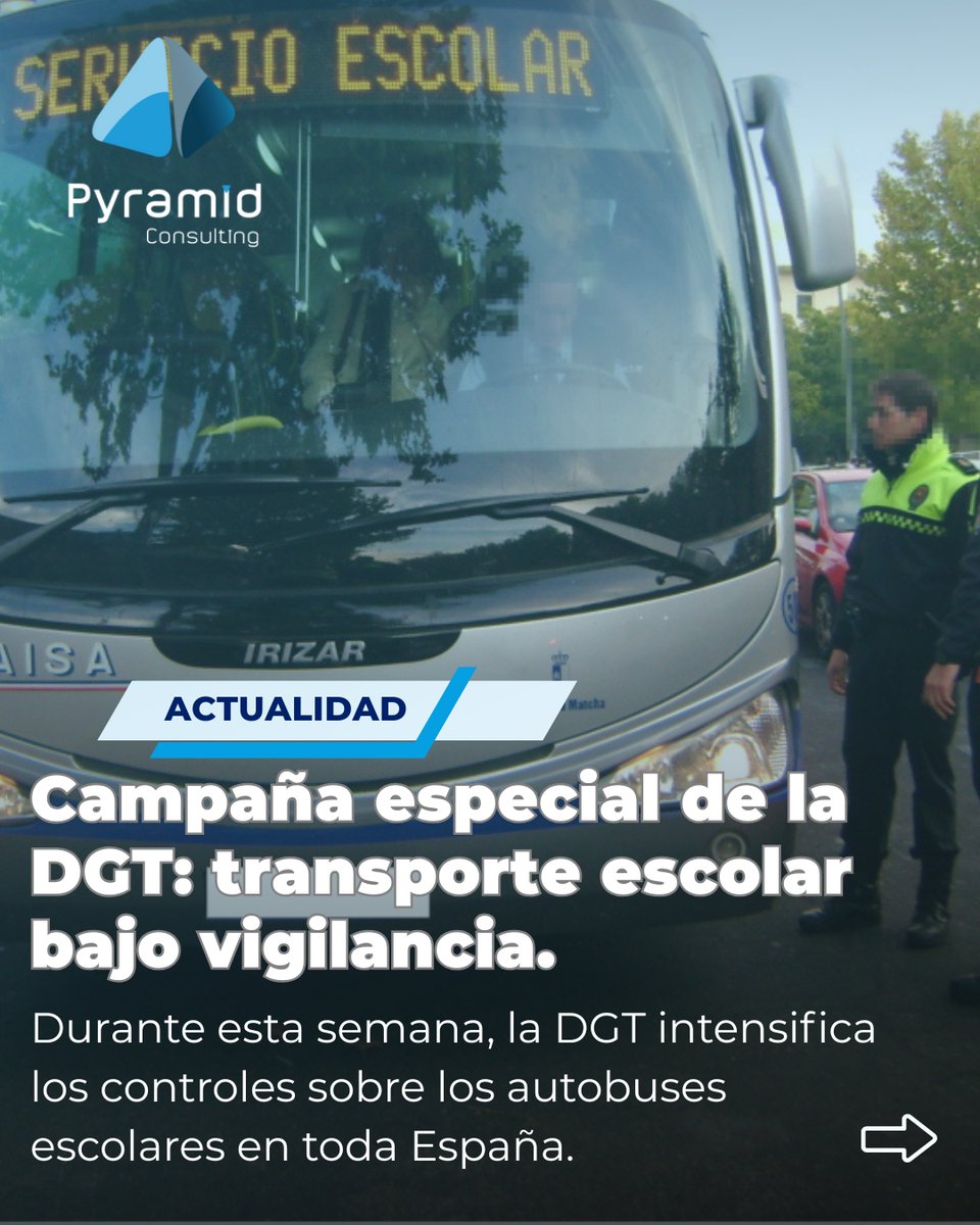 PyramidMultas's tweet image. 🚌 La DGT lanza una campaña de vigilancia intensiva sobre el transporte escolar.

Se controlan cinturones, permisos y distracciones para garantizar trayectos seguros.

Porque cada viaje al cole debe ser sin riesgos.

#TransporteEscolar #SeguridadVial #DGT #autobuses #Tráfico