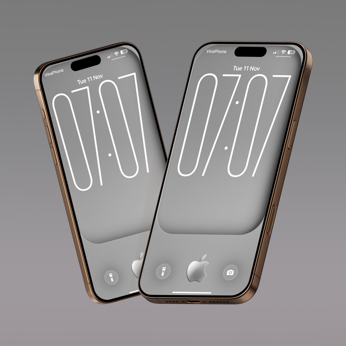 hungdv's tweet image. Elegant iPhone lock screen iOS26 #ios26 #iPhone17Pro #screensetup