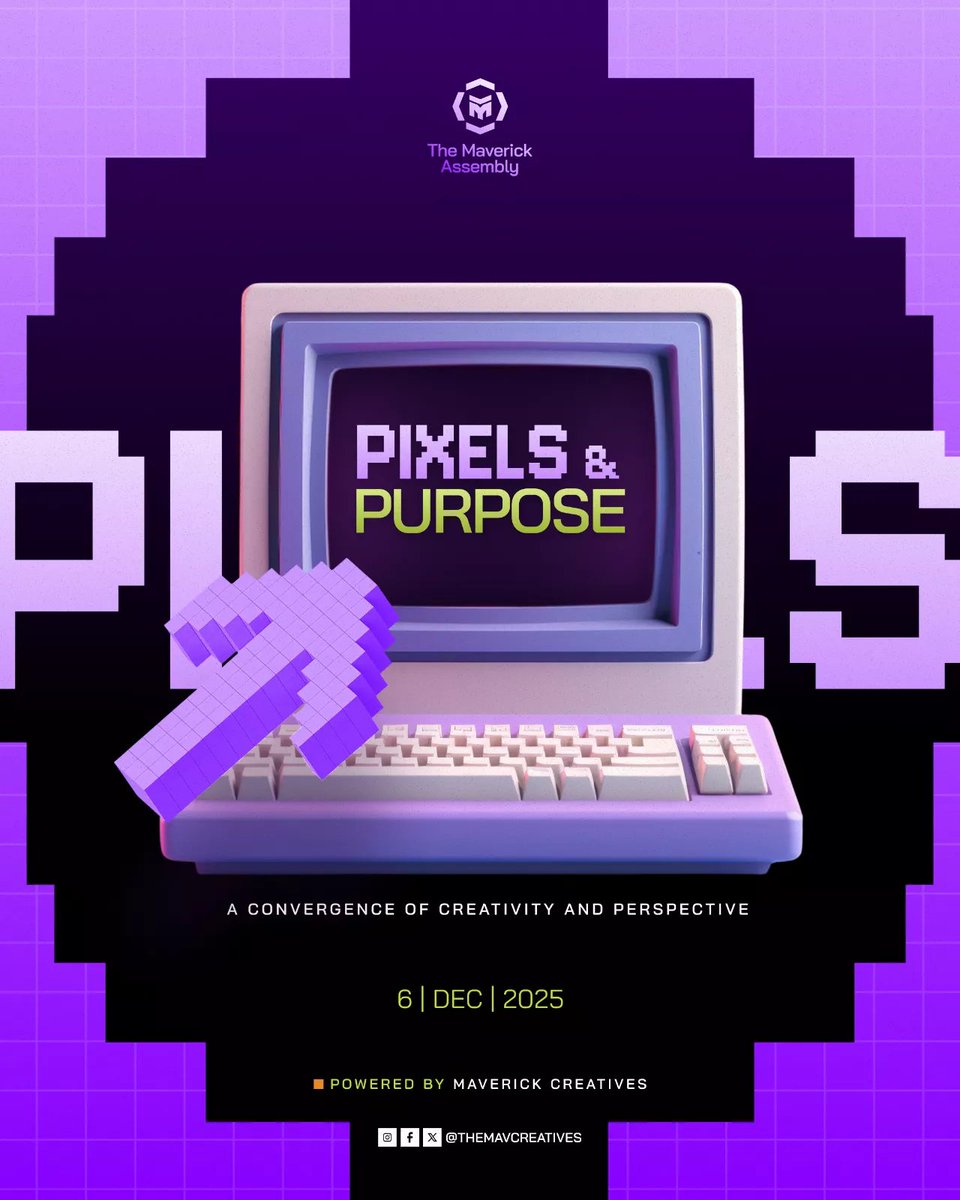 TheMavCreatives's tweet photo. It’s about to go down.
The Mavericks are stirring up something way beyond ordinary 👀

The biggest creative gathering of the year is almost here  and trust us, you will want front-row access.

The Maverick Assembly 
Get ready 💪 

#PixelsAndPurpose #TheMaverickAssembly https://t.co/ljlLCSsiu6