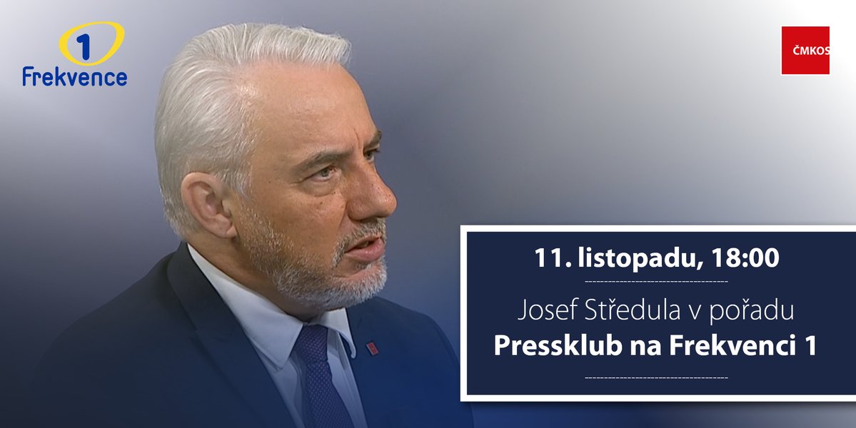 odbory's tweet image. 🎙️ Dnes od 18:00 bude @JStredula hostem pořadu Pressklub na @Frekvence1 .

Tématem budou aktuální otázky, které se dotýkají zaměstnanců i zaměstnavatelů.

🗯️Nenechte si rozhovor ujít!

#ČMKOS #Pressklub #Frekvence1 #JosefStředula #Odbory