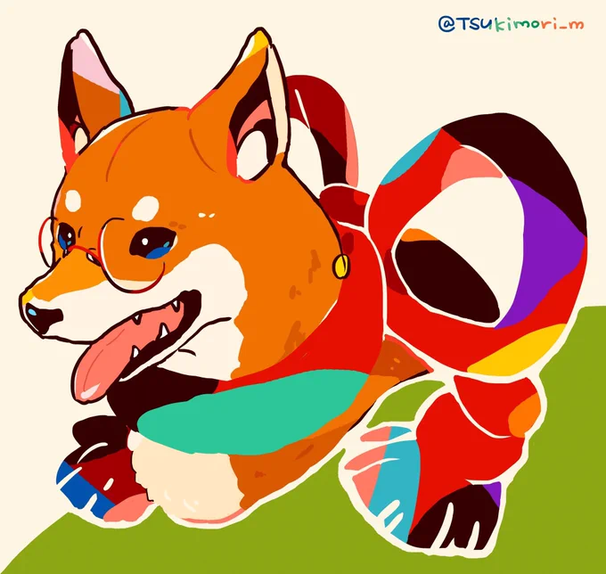 眼鏡の日も犬の日も逃してしまったのでお気に入りの絵をそっと流します