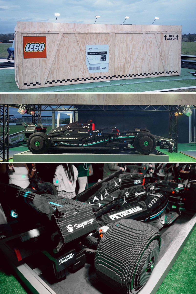 LEGO South Africa has unveiled life-size Mercedes-AMG F1 made of 192,937 LEGO bricks, the largest LEGO build ever brought into the country. 

This was revealed on Monday, 10 November at the Mercedes-Benz Experience Centre at Zwartkops Raceway.📱See it all
