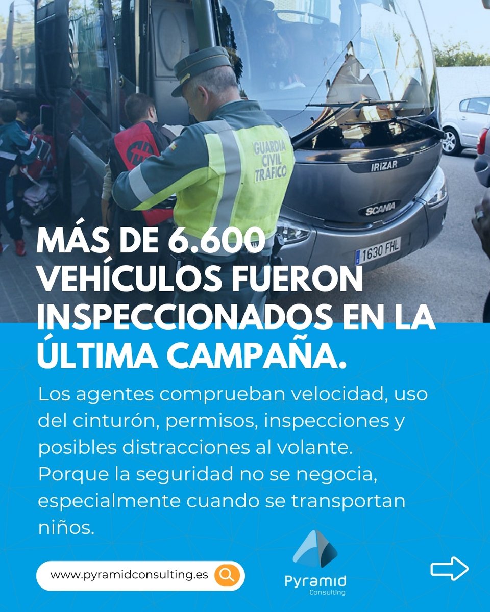 PyramidMultas's tweet image. 🚌 La DGT lanza una campaña de vigilancia intensiva sobre el transporte escolar.

Se controlan cinturones, permisos y distracciones para garantizar trayectos seguros.

Porque cada viaje al cole debe ser sin riesgos.

#TransporteEscolar #SeguridadVial #DGT #autobuses #Tráfico