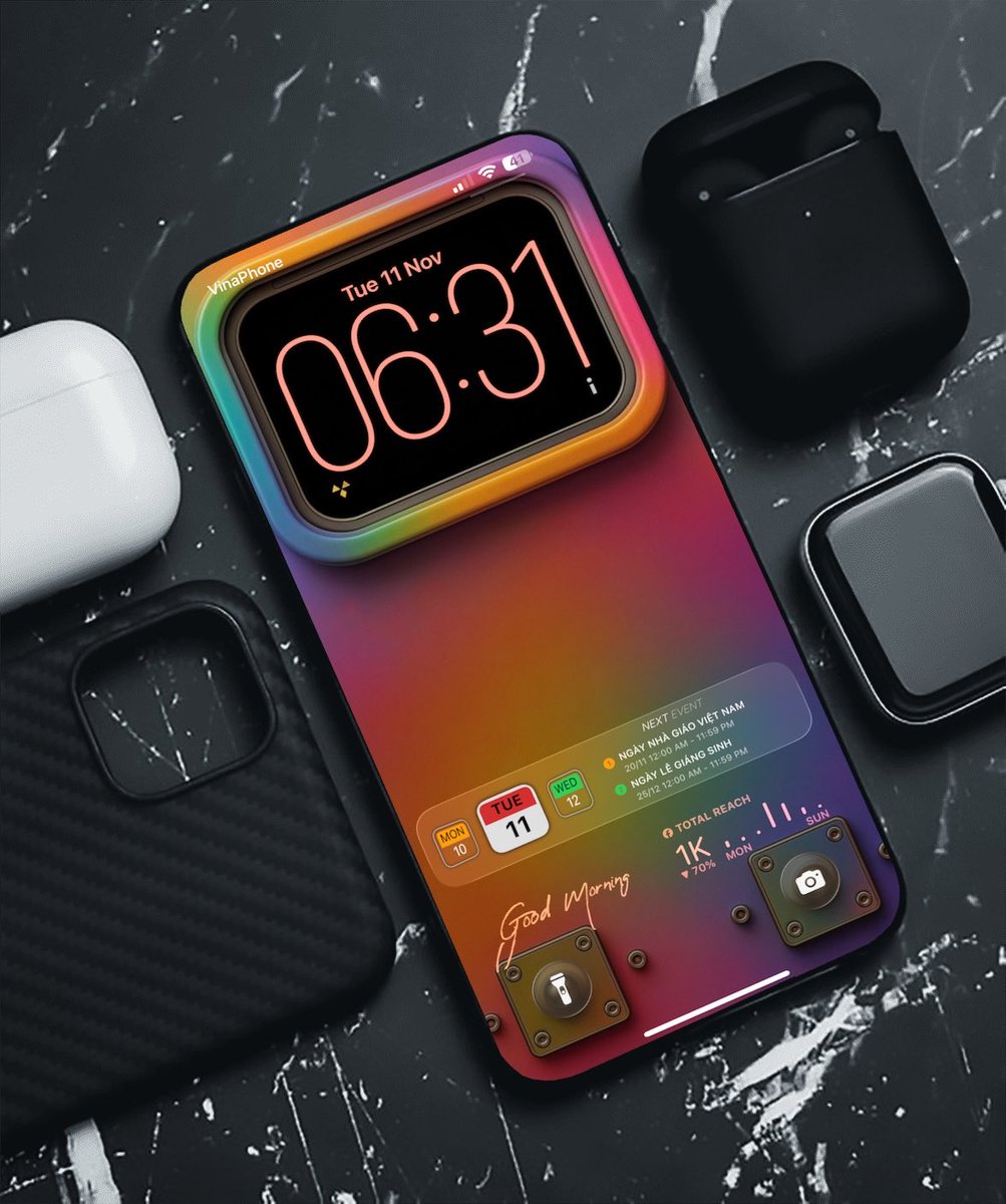 hungdv's tweet image. Lock screen setup on iPhone #ios26 #screensetup #widgetsetup