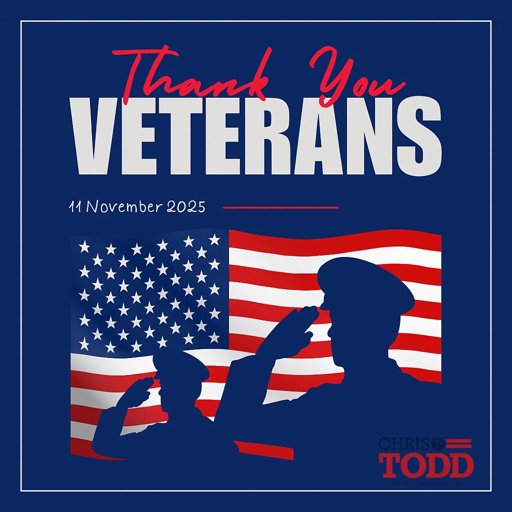 ChrisToddForTn's tweet photo. Happy Veterans Day to all who served and to the families who stood behind them.
Freedom isn’t free — it’s been defended for generations by those willing to sacrifice for us all.
Today we honor every veteran who came home and remember those who didn’t.

#VeteransDay #ThankAVet https://t.co/aaVr96M5eU