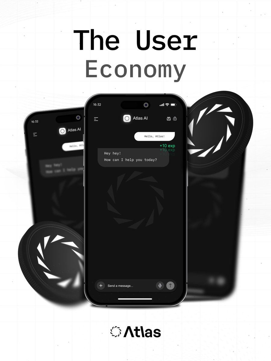 Every message has value.

With Atlas, every chat you have earns XPConverted automatically into daily Stable rewards backed by real revenue.
Stake $ATLAS to unlock higher tiers, Enhance your privacy, and amplify your earnings.
Atlas turns conversation into contribution.

And