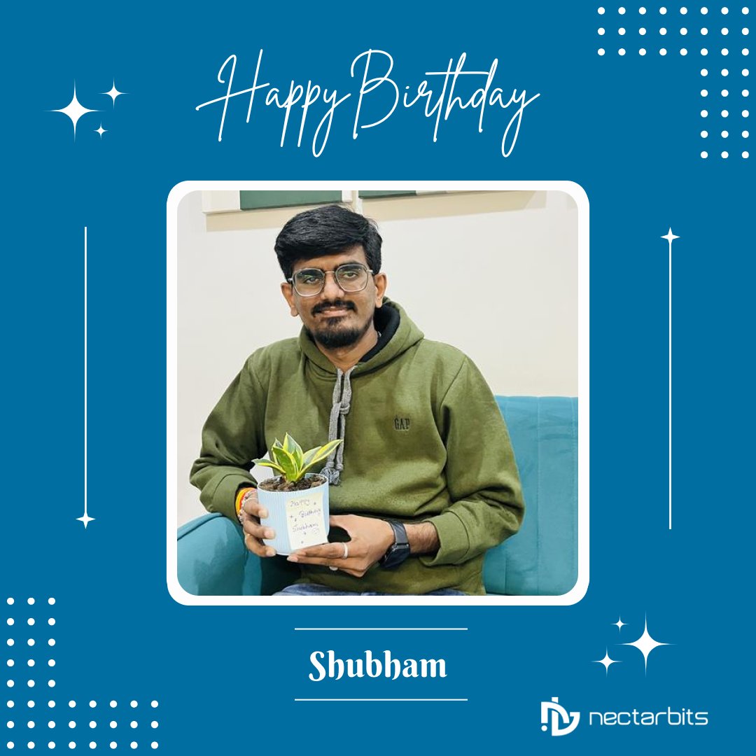 nectarbits's tweet image. 🎉 Happy Birthday, Shubham Chikani! 🎂
Wishing you success, joy &amp;amp; endless growth ahead. Your positivity &amp;amp; dedication inspire the whole team. Keep shining &amp;amp; achieving new milestones! 💫

#HappyBirthday #TeamCelebration #WorkFam #CheersToSuccess #BirthdayVibes
