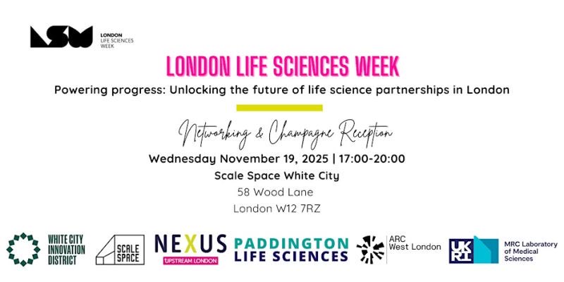 🔬✨ Unlocking the Future of Life Science Partnerships in London!

🥂 Join <a href="/HelloUpstream/">Nexus Upstream London</a> for a champagne reception during #LondonLifeSciencesWeek  

📍 Scale Space  
📅 Tues 19 Nov
🕔 5–8 PM

✨ Network  
🏢 Tour cutting-edge labs

👉 🔗 eventbrite.co.uk/e/llsw-unlocki…

#WestTechLondon