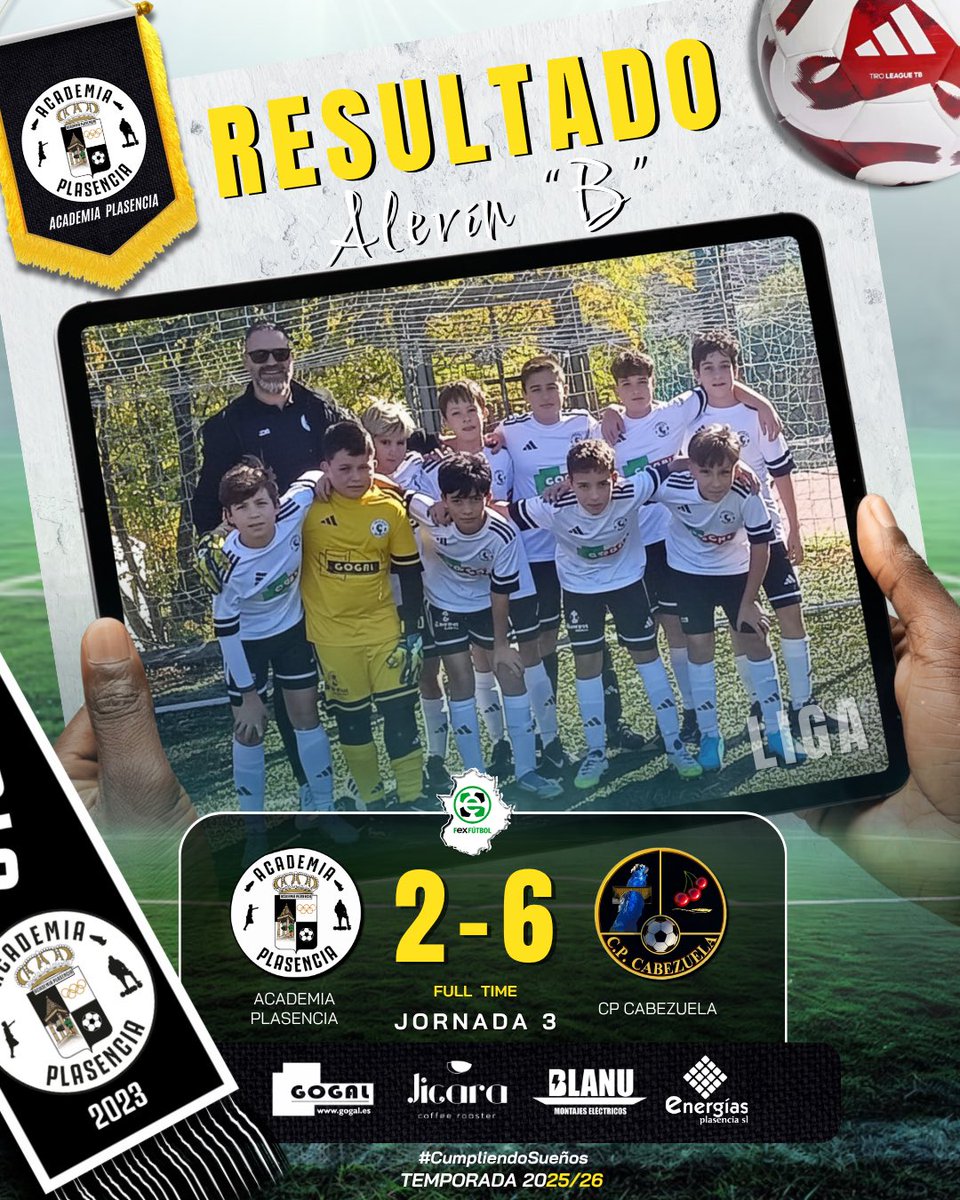 ✖️| Nuestro #𝐴𝑙𝑒𝑣𝜄́𝑛 “B” perdió pese a realizar un gran esfuerzo el pasado fin de semana. 

¡Seguimos trabajando en equipo!

#AᥴᥲdᥱmιᥲPᥣᥲsᥱᥒᥴιᥲ | #CᥙmρᥣιᥱᥒdoSᥙᥱᥒ̃os