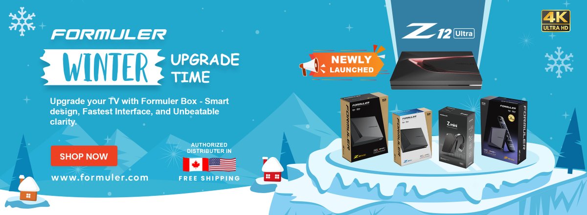 Formulerdotcom's tweet image. Winter Streaming Sale!
Order Now : formuler.com

#Formuler #IptvBox #AndroidIPTVBox #Canada #WINTER #Sales #Toronto
