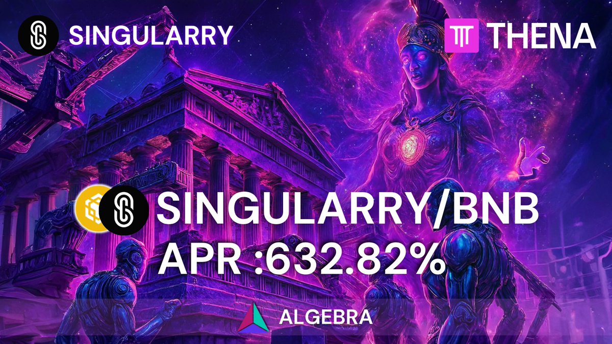 DeFAI is set to build empires in the crypto realm, be part of it with <a href="/singularryai/">Singularry</a> 🏛️

SINGULARRY/BNB Pool Now loaded with 632% APR <a href="/ThenaFi/">THENA</a> 🔥

Concentrated liquidity pools powered by <a href="/CryptoAlgebra/">Algebra DEX Engine</a>  ✨