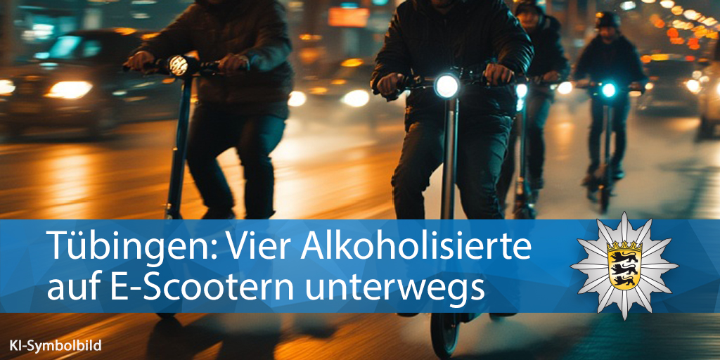 #Tübingen #Neckarbrücke 🌉 

⛔ 🛴🛴🛴🛴 Heute stoppte eine Streife vier E-Scooter – alle waren deutlich alkoholisiert.

👉  Bußgelder 
👉  1x Strafverfahren

ℹ️ sohub.io/afyp