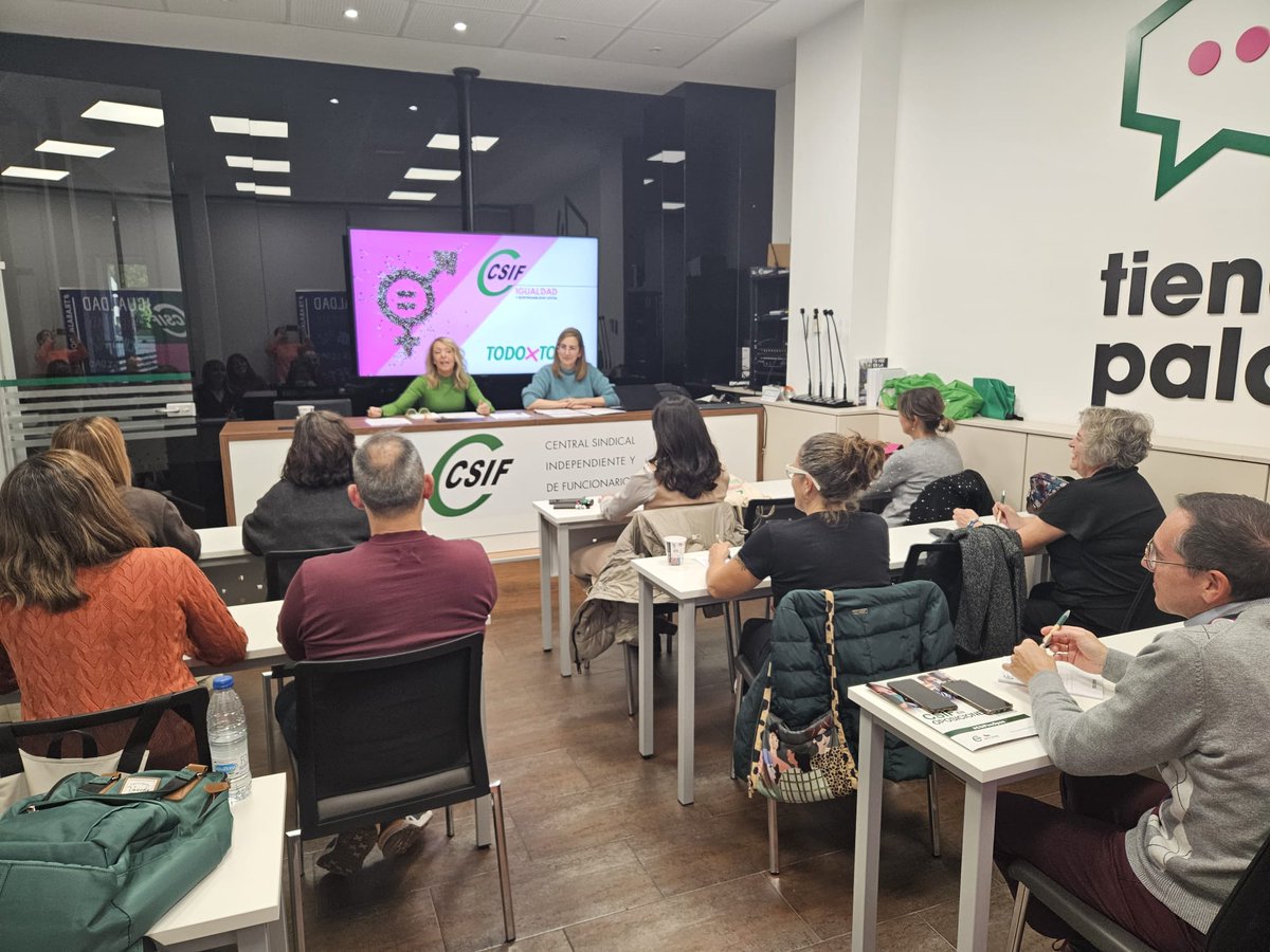 CSIF_UACyL's tweet image. 🔝 CSIF impulsa la igualdad real en el ámbito laboral.

📍 Valladolid ha acogido una nueva reunión del Grupo de Trabajo de Igualdad y Responsabilidad Social de CSIF Castilla y León, con la participación de Eva Fernández, Secretaria Nacional de Igualdad y R.S., y Mar Carrascal,…