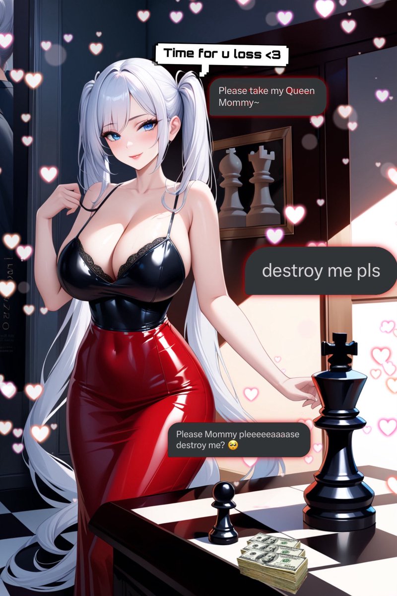BratAsami's tweet photo. mhhfff… play HOT CHESS for Mommy Asami? time for your loss~❣️

do you think you have a chance to win? mhhfff… my hypnotizing body is waiting to take control of your BETA brain🌀🎀 
pufff, pufff~ time to get your pawns! :3 https://t.co/BHacrBf8GS