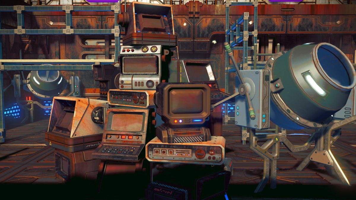 TetsuyaT20's tweet image. すぐにオートファジーの開拓地にも招待され、同時進行になってしまいました。

にしても、山積みになったこの古い機械…いいですね。こう言うのがなんか好きです。

#ノーマンズスカイ
#NoMans
#Switch2