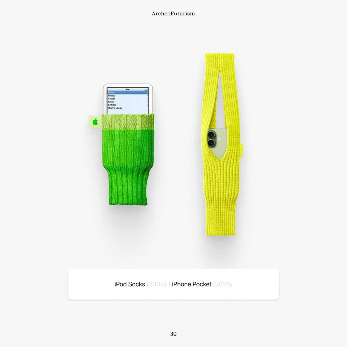 30 - 20042025 - 28 

Threads wind back around,
Then, now—soft sleeves for metal
Tech needs warmth, always.

#apple #ipod #sock #iphone #pocket #isseymiyake