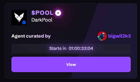 Darkpool Presale going live Tomorrow

Much awaited <a href="/darkpool_ai/">Darkpool</a>  presale is starting tomorrow on <a href="/CreatorBid/">Creator.Bid</a>, so get your funds ready folks.

Launch Stats:
Presale FDV: 150K
Launch Pair: $USDC
Max Bid: 1500 $USDC (Until level 5)
Presale Cap: 56K $USDC
> Liquidity: 30K
> Treasury: