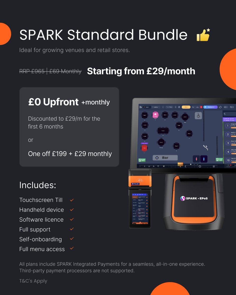 SparkEPOS's tweet image. This is the best Black Friday EPoS deal we’ve ever offered!

Want to try the EPoS for yourself and grab the deal straight away? Visit us at the NE Expo this Thursday.

Get your free ticket and book a time to speak with our team: hubs.li/Q03Szkll0

#NEexpo #BlackFridayDeal