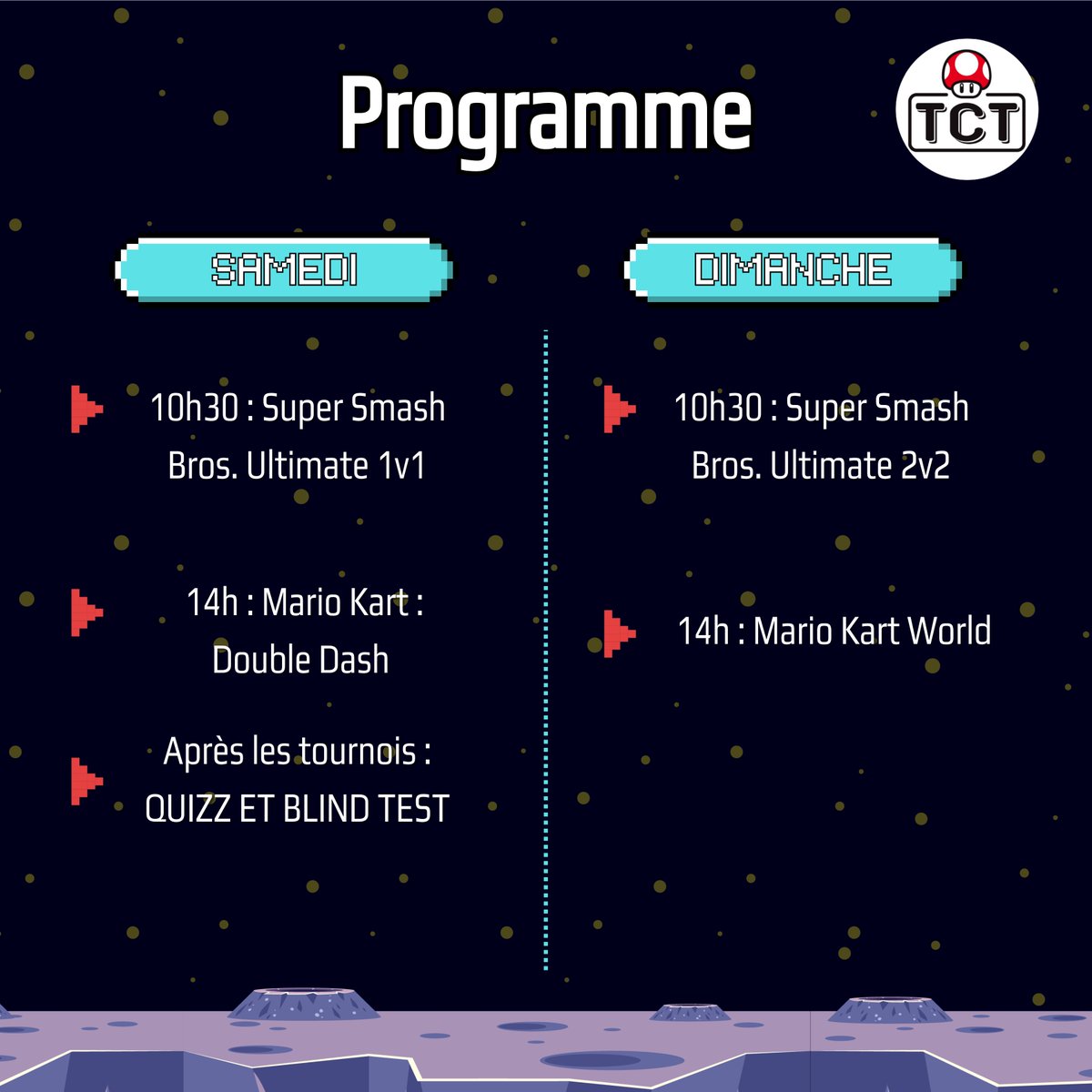 La rentrée des Gamers 🎒, c'est ce week-end ! RDV sur 
start.gg/rdg2025 pour voir le programme de toutes les assos, et vous inscrire !

#bordeaux #ssbu #MarioKartWorld