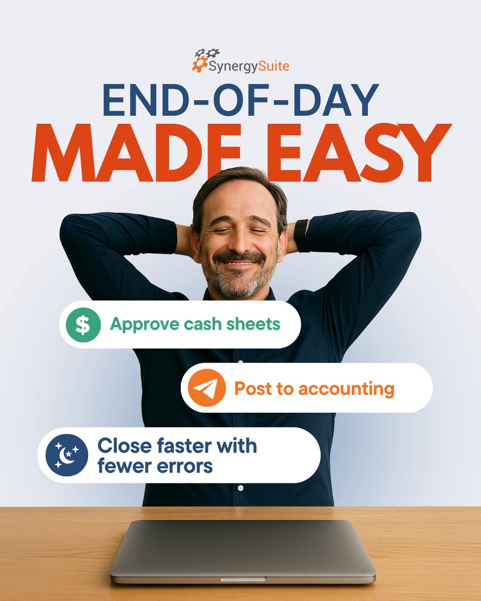 Closeout done ✅ Accounting synced. End fast, start ahead.
#CashManagement #BackOffice
