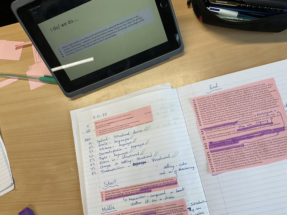 JohnWillmottSch's tweet image. Mrs Lockley’s Year 10 English class have been using Bram Stoker’s ‘Dracula’ to apply their understanding of LaP1Q3 #GCSELITERATURE #structuralanalysis