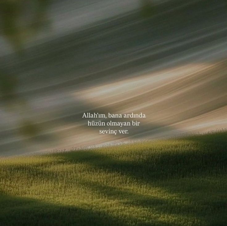 Allah'ım, bana ardında hüzün olmayan bir sevinç ver.