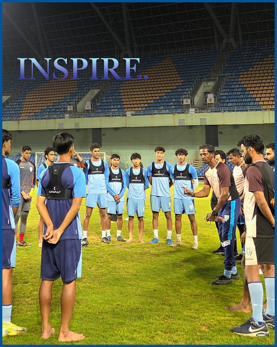 SETransStadia's tweet photo. Every huddle tells a story of unity, belief, and inspiration.

Proud to witness India’s U-17 team train and grow stronger at @Ekaarena by TransStadia.

#TransStadia #EKAArena #AIFF #GSFA #IndianFootball #U17Team #TogetherWeRise https://t.co/uBYm4t2zm9
