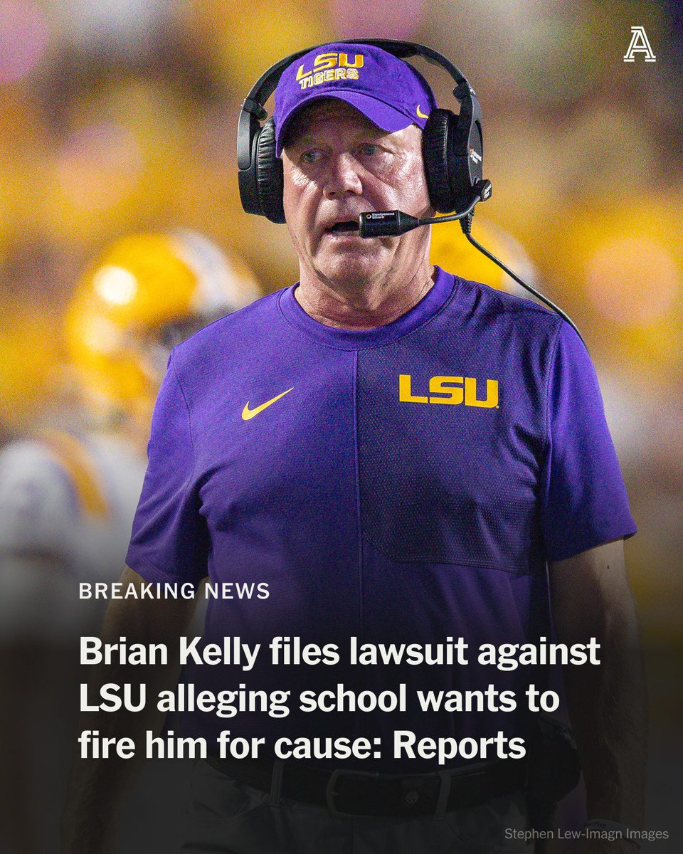 Brian Kelly has filed a lawsuit against LSU, asking a Louisiana court to confirm the school fired him without cause and that he is owed the full remaining value of his contract, according to the suit.

His full buyout is about $53 million.

🔗: nytimes.com/athletic/67968…
