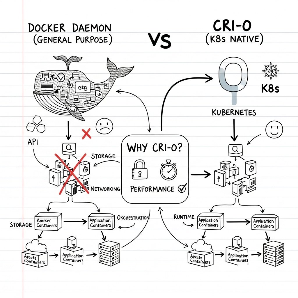 kunalD_official's tweet image. Running K8s containers with Docker? Think again! 🤯 Production clusters often choose CRI-O for its lightweight, focused, &amp;amp; secure design. It&apos;s built *for* K8s, not just *with* it. Boost efficiency &amp;amp; reduce attack surface. What&apos;s your runtime choice? 👇 #Kubernetes