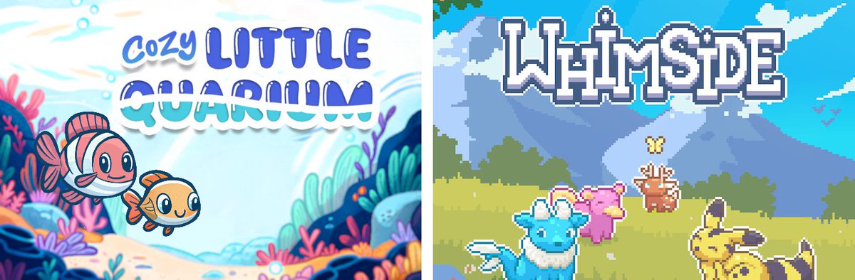 🎉 The Cozy Littlequarium and Whimside bundle is now live on Steam! 🐠✨
Now you can collect both fishies and whimlings AT THE SAME TIME! how fun is that?

And hey, you can snag the bundle now with 25% off! 💖
store.steampowered.com/bundle/61547/W…
